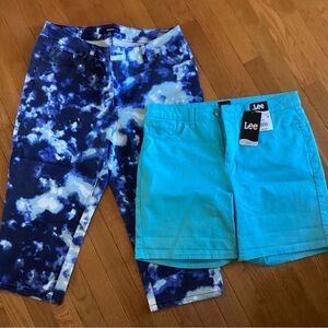24/7 denim capris and Lee Shorts size 14